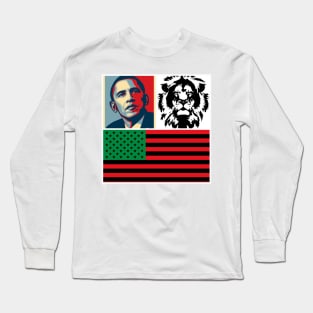 African American lion design Long Sleeve T-Shirt